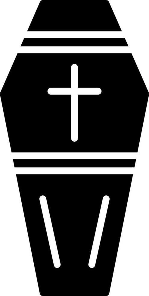 ícone de símbolo de caixão vetor