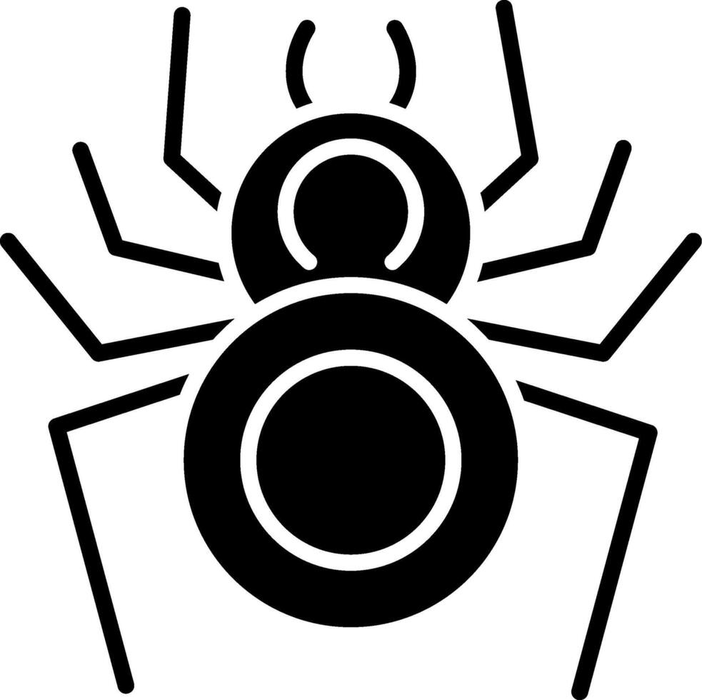 ícone de glifo de aranha vetor