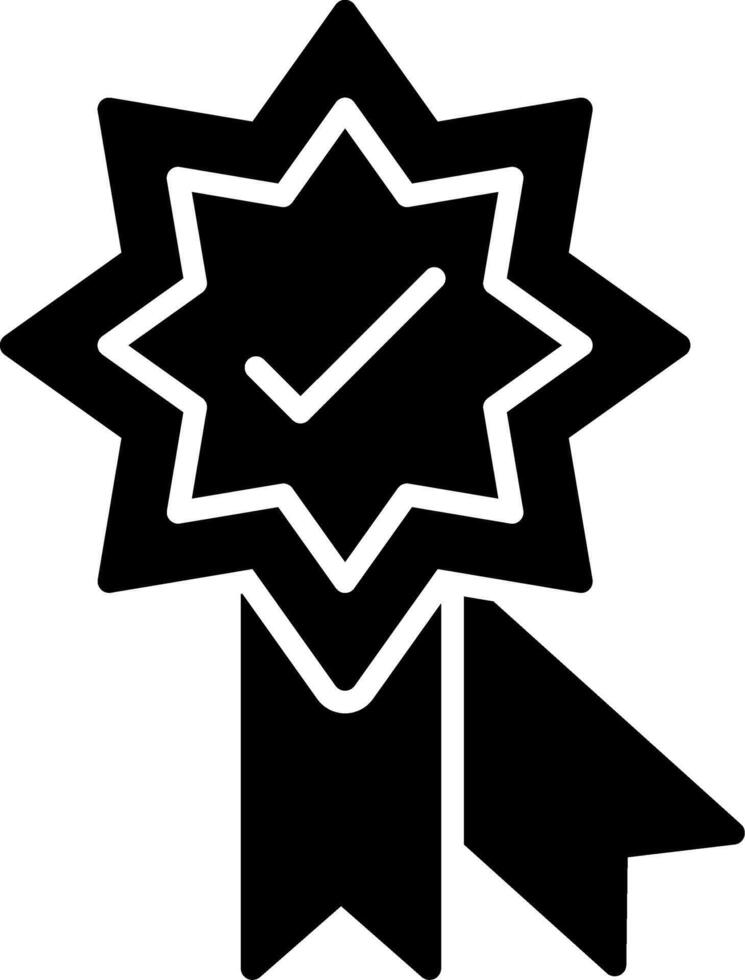 ícone de glifo de crachá vetor