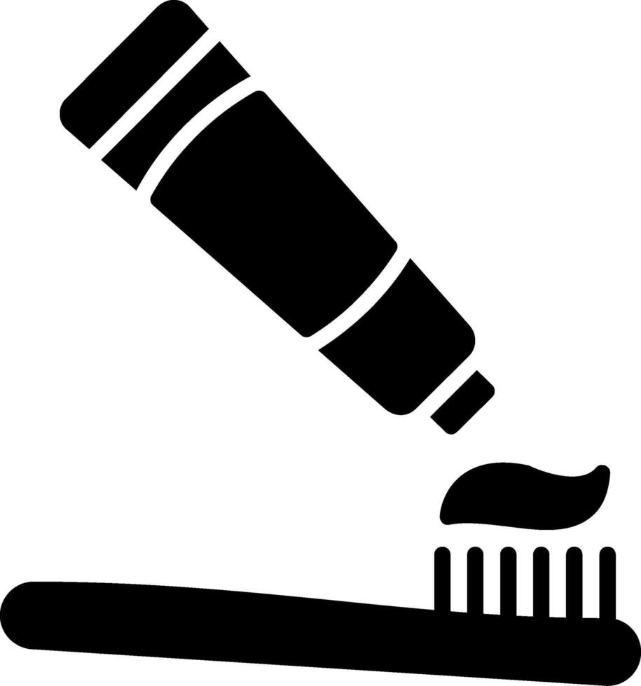 ícone de glifo de escova de dentes vetor