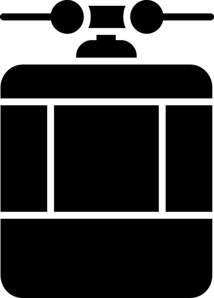 ícone de glifo de teleférico vetor