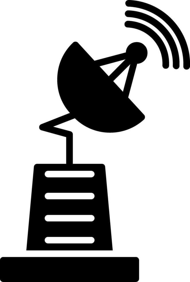 ícone de glifo de antena parabólica vetor