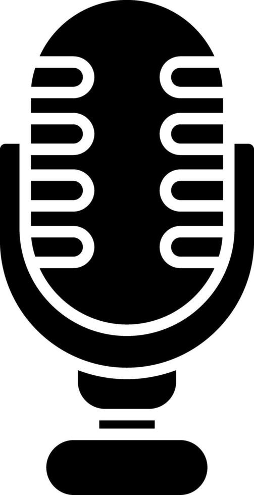 ícone de glifo de microfone vetor