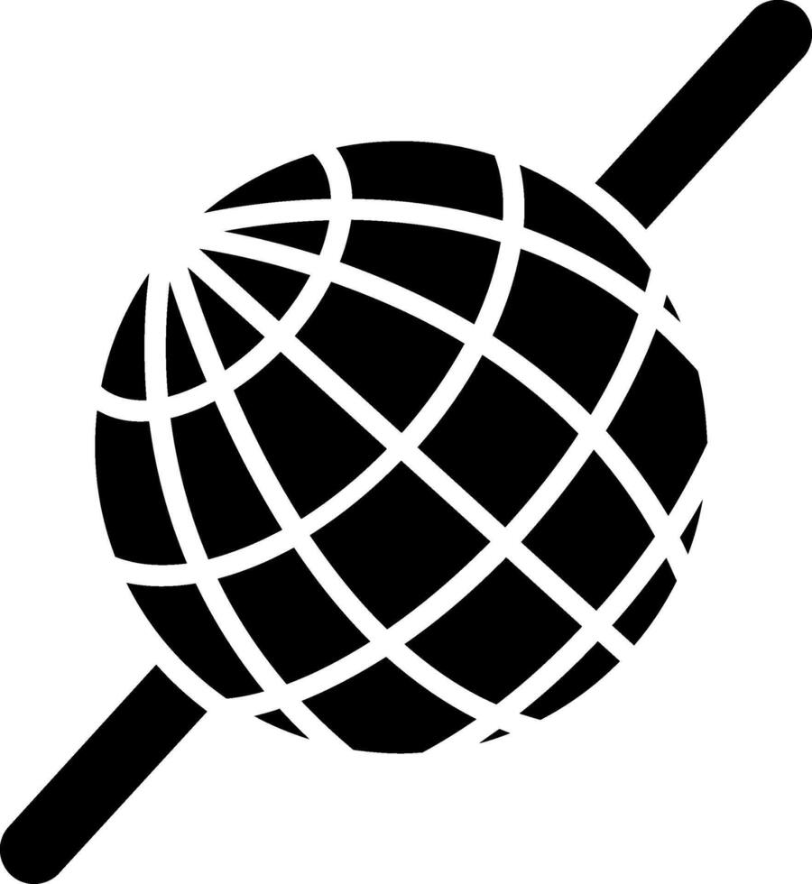 esfera glifo ícone vetor