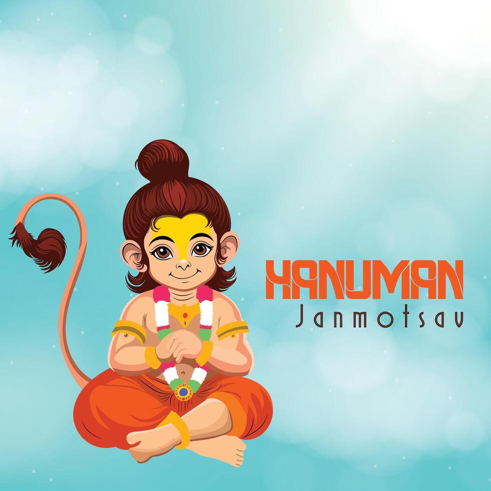 Hanuman Jayanti cumprimento vetor
