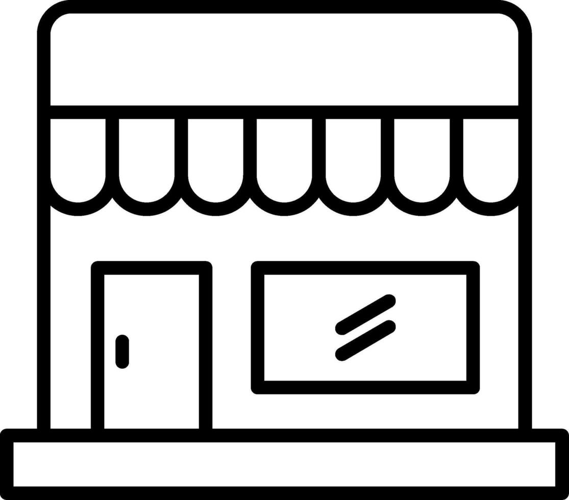 ícone da linha de compras vetor