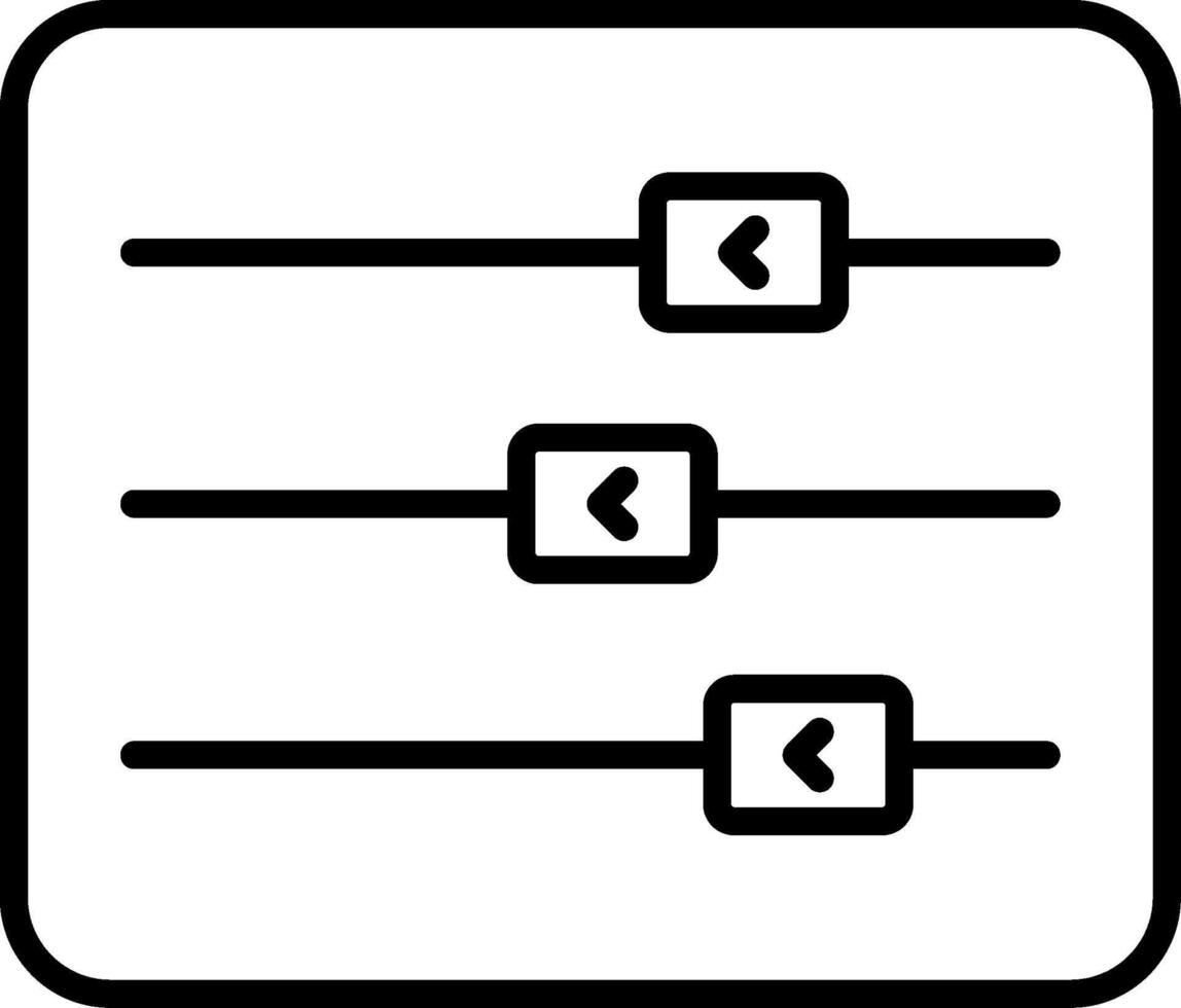 ícone de linha de controles deslizantes vetor