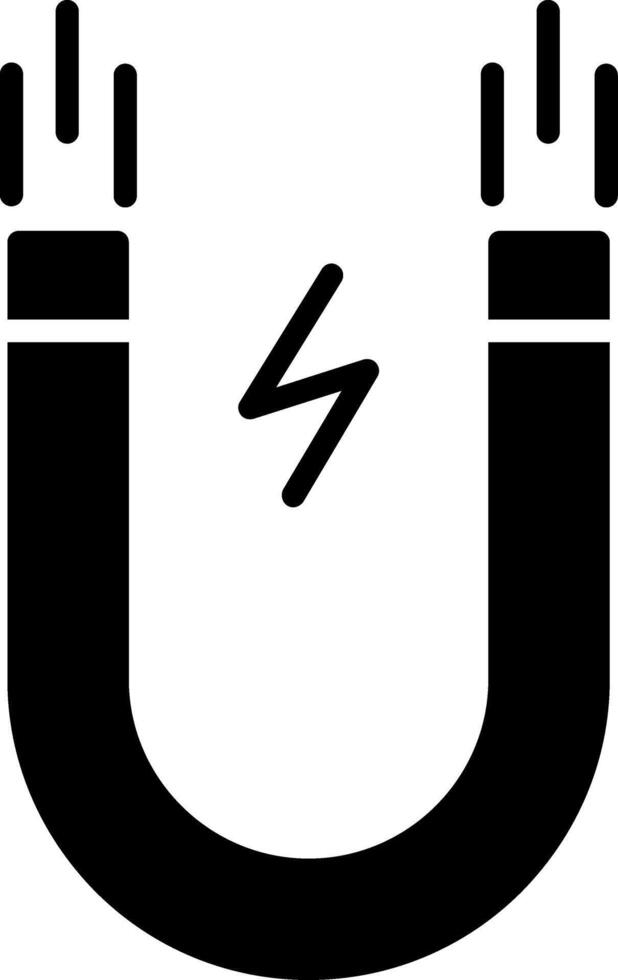ícone de glifo magnético vetor