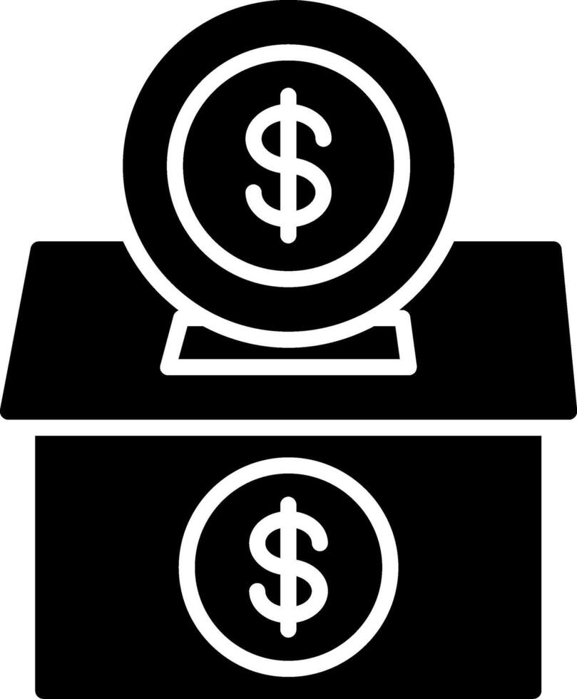 ícone de glifo de doação vetor