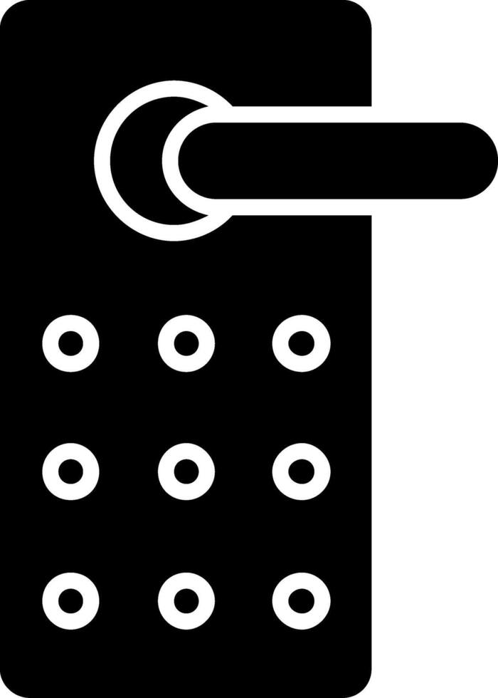 ícone de glifo de fechadura de porta vetor