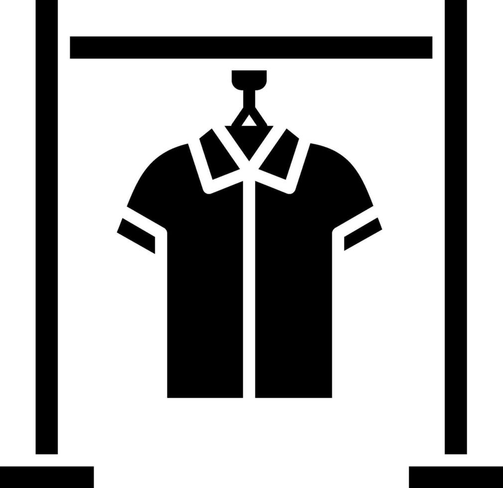 roupas prateleira glifo ícone vetor