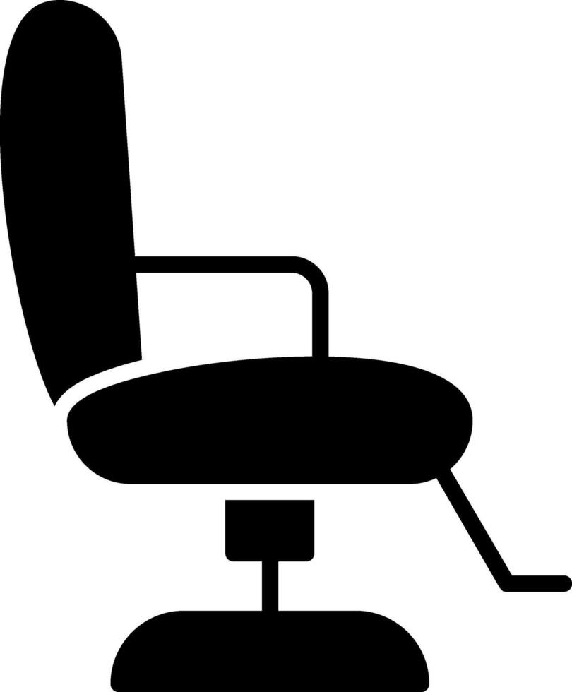 ícone de glifo de cadeira de barbeiro vetor