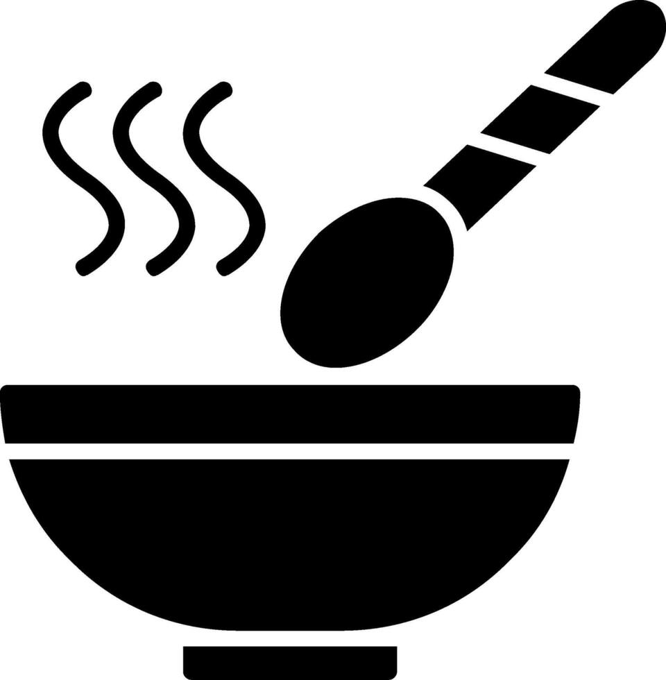 ícone de glifo de sopa vetor