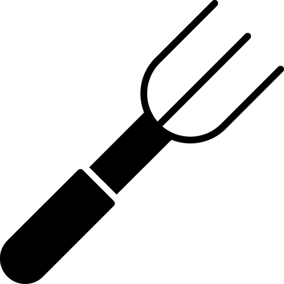 ícone de glifo de garfo vetor