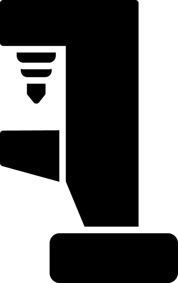 ícone de glifo de máquina de perfuração vetor