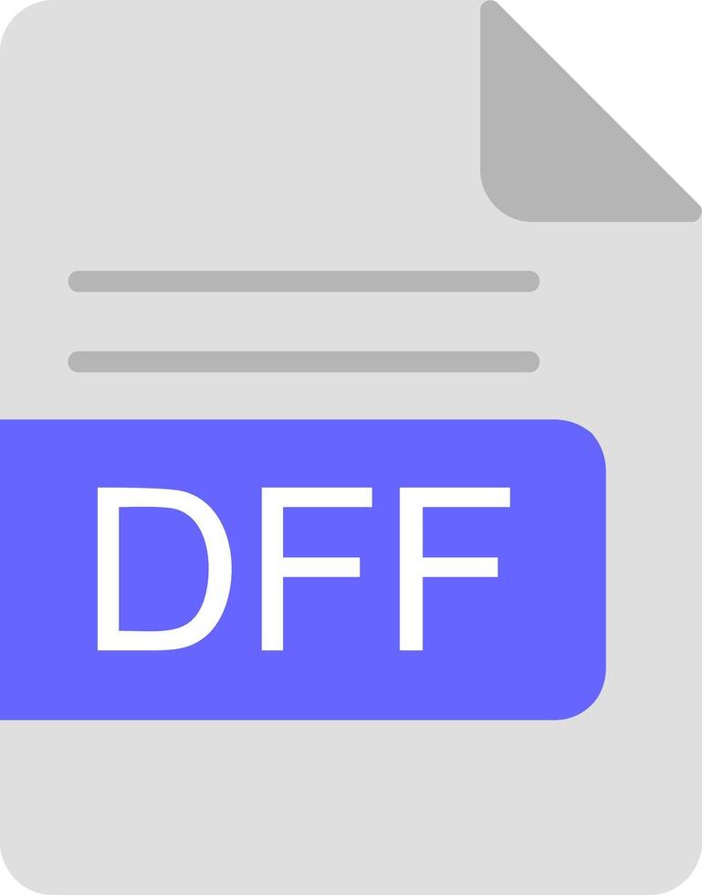 dff Arquivo formato plano ícone vetor