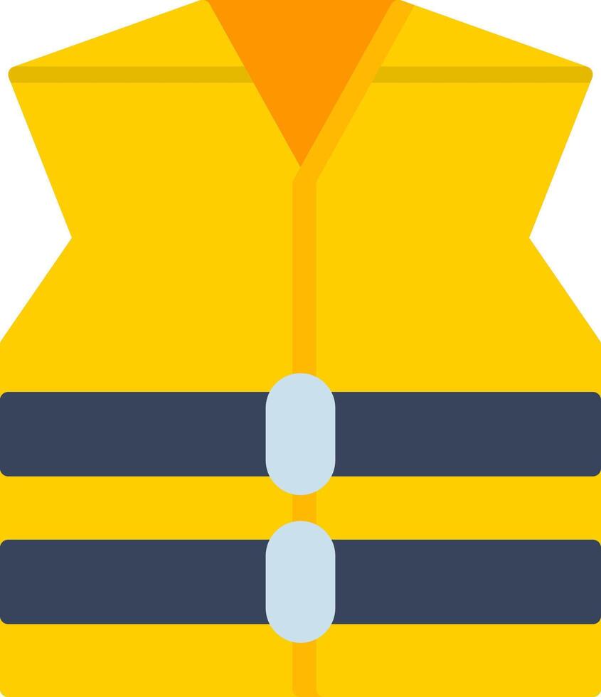 ícone plano de colete salva-vidas vetor