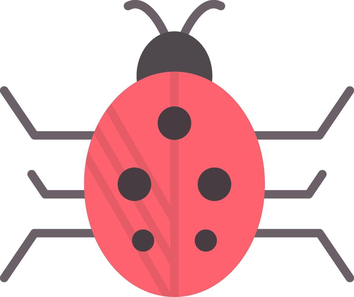 ícone plano de bug vetor