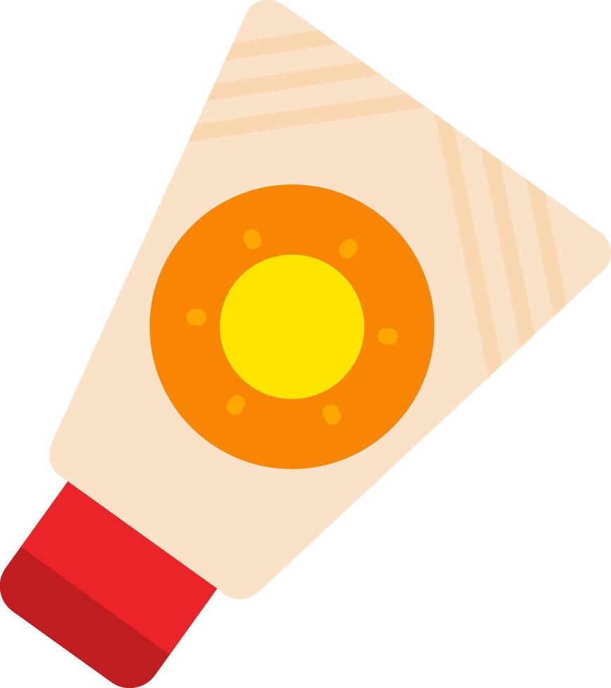 ícone plano de protetor solar vetor