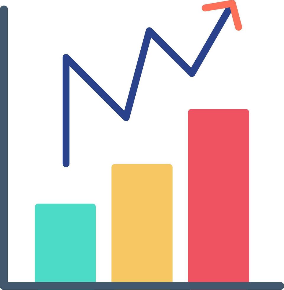 ícone plano de gráfico estatístico vetor