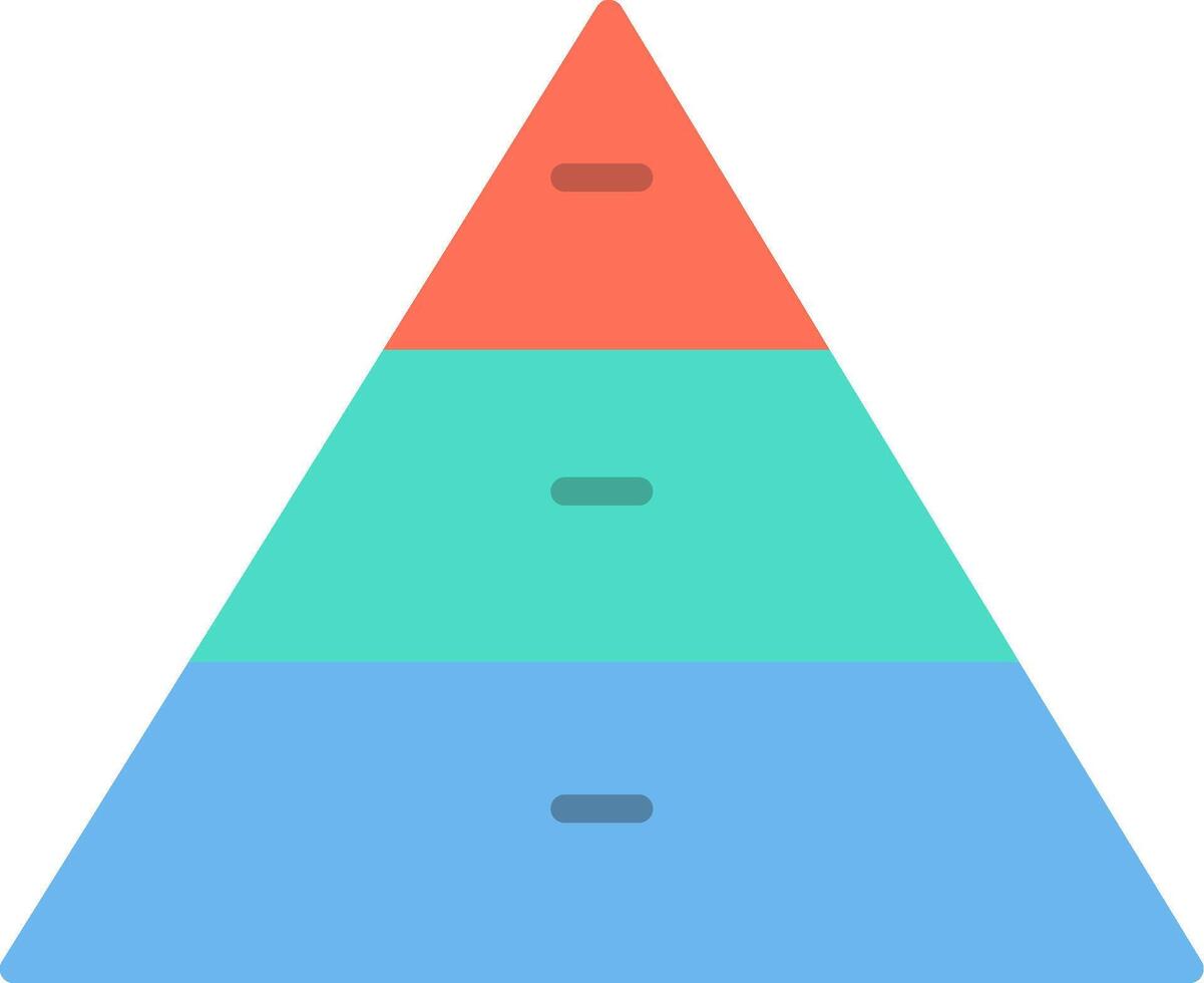 pirâmide gráficos plano ícone vetor