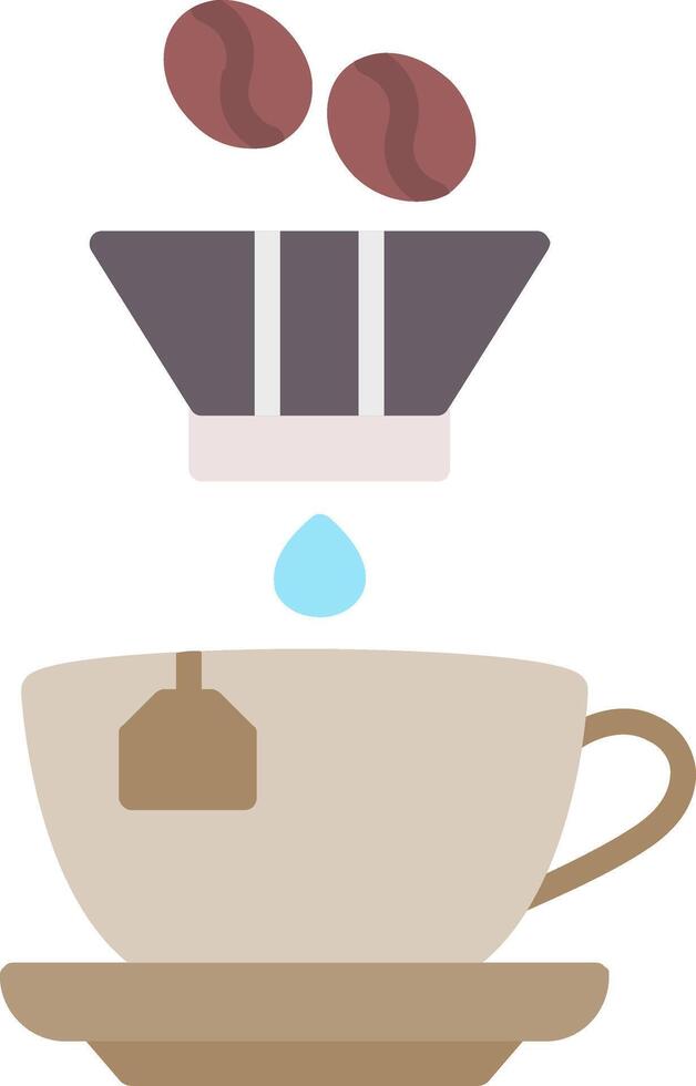 ícone plano de filtro de café vetor