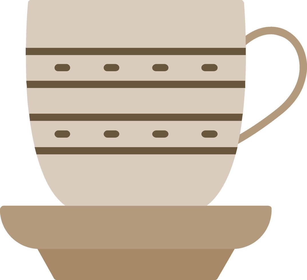 ícone plano de xícara de chá vetor
