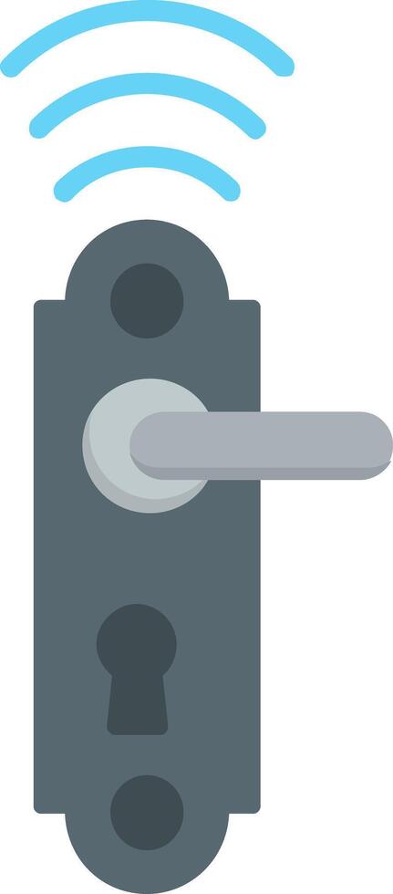 ícone plano de fechadura de porta vetor
