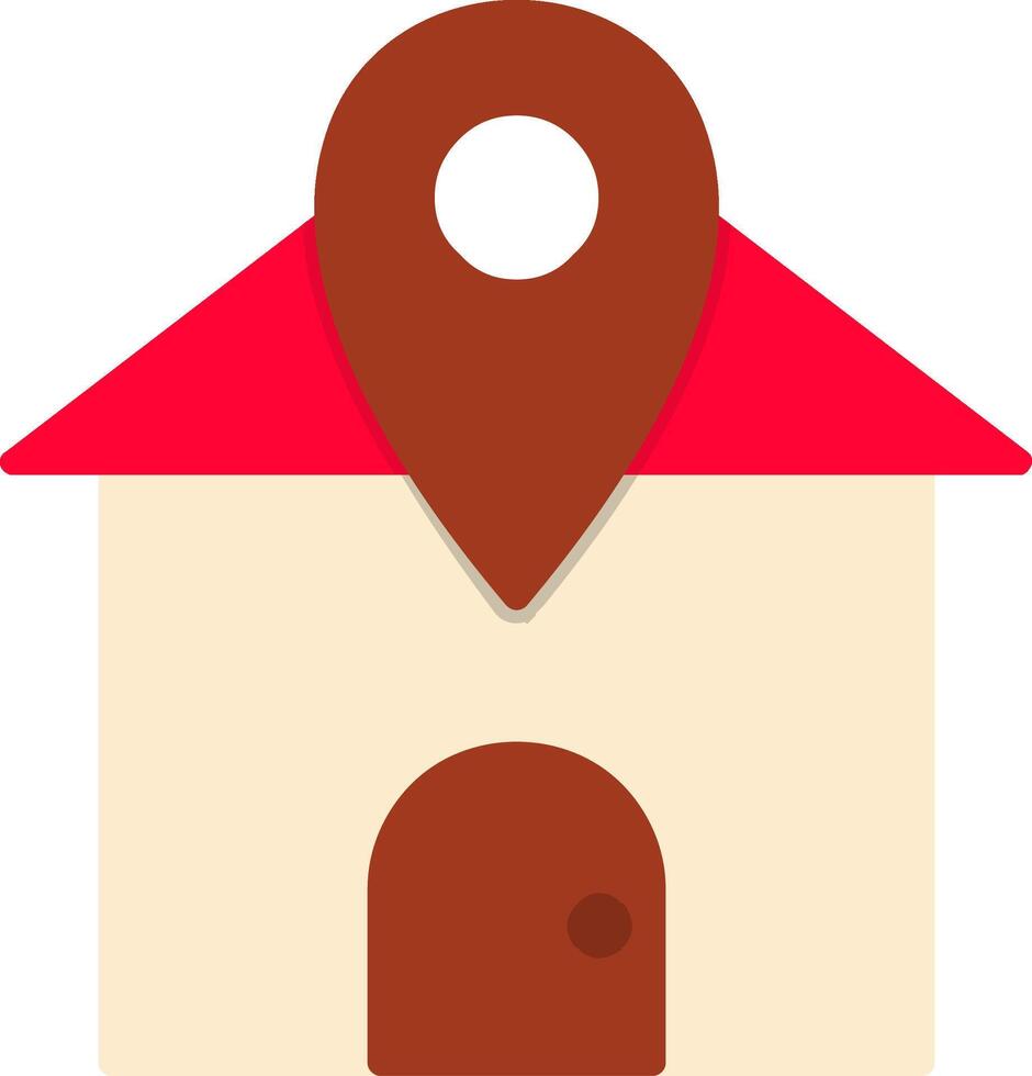 ícone plano de localização de casa vetor