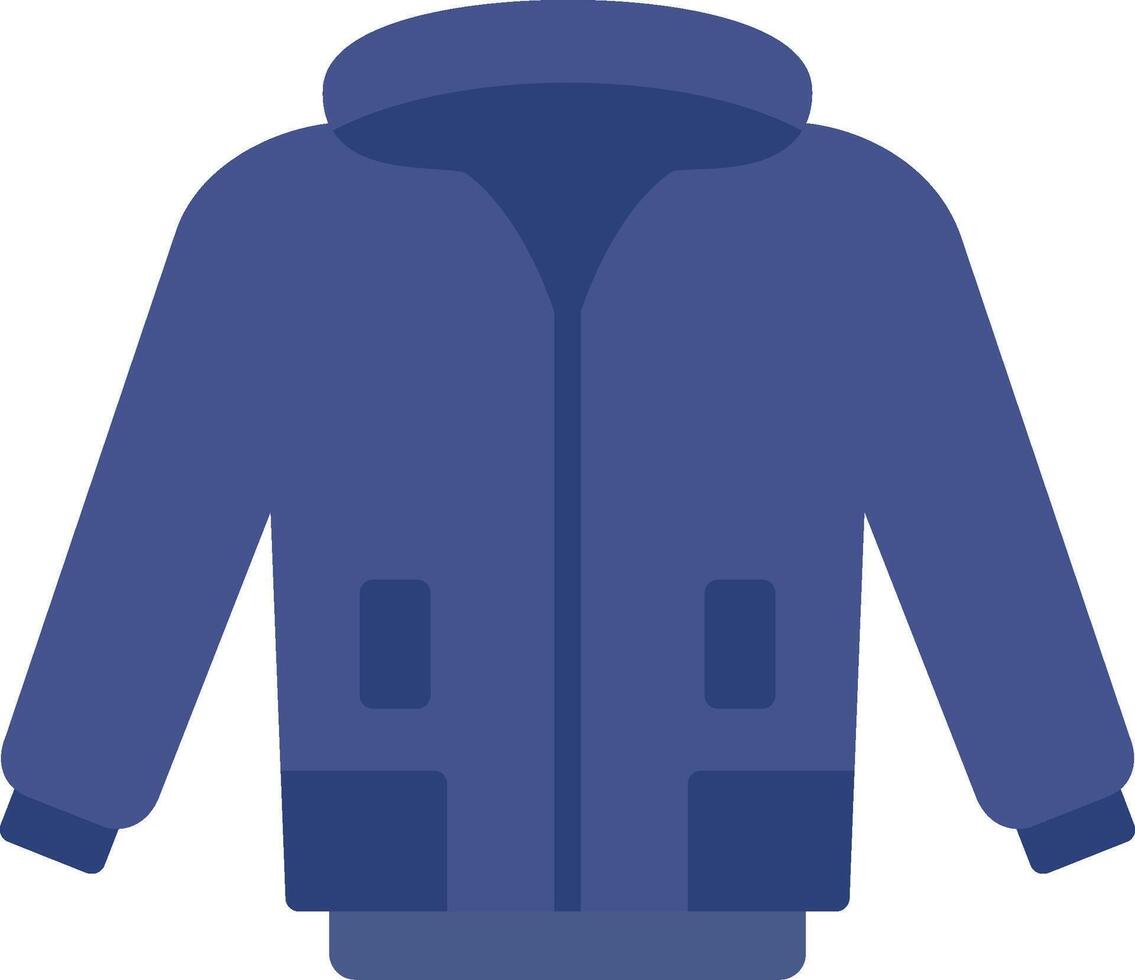 ícone plano de jaqueta vetor