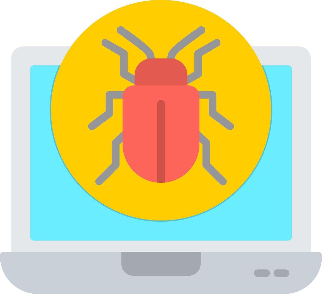 ícone plano de bug vetor