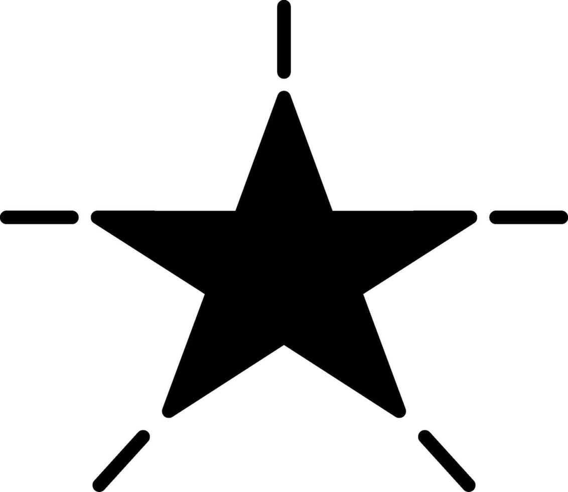 ícone de glifo de estrela vetor