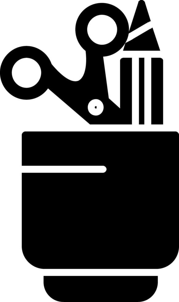 ícone de glifo de papelaria vetor