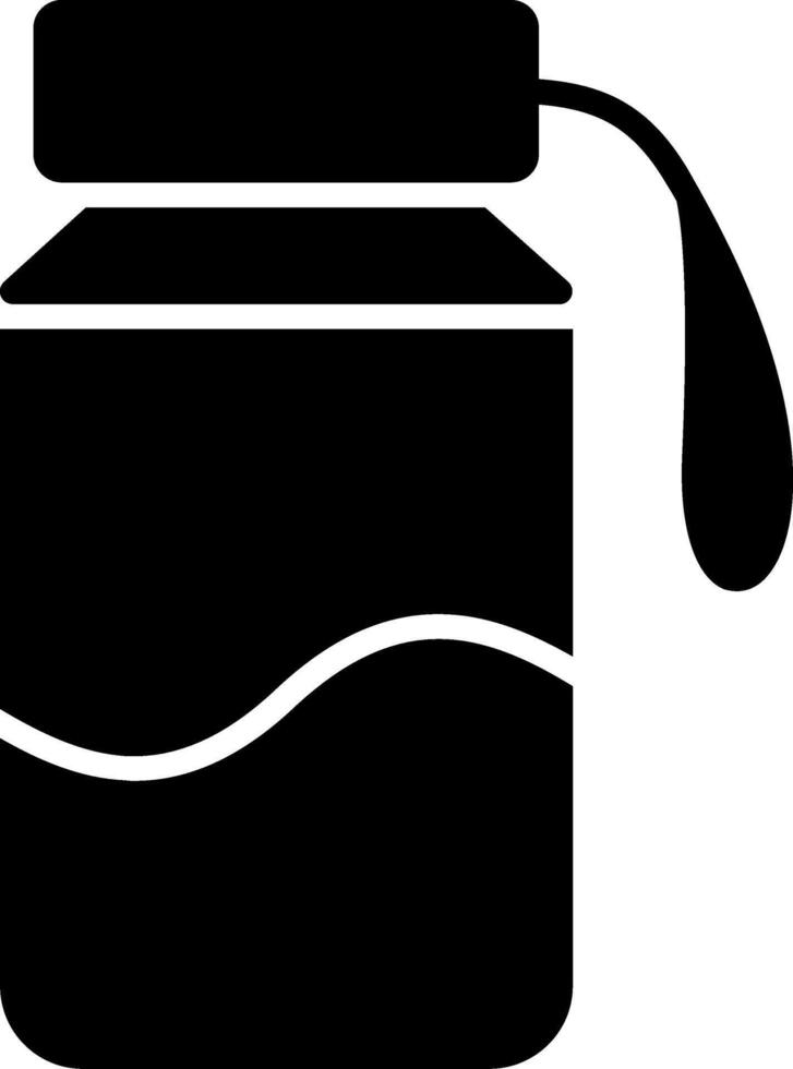 ícone de glifo de garrafa de água vetor