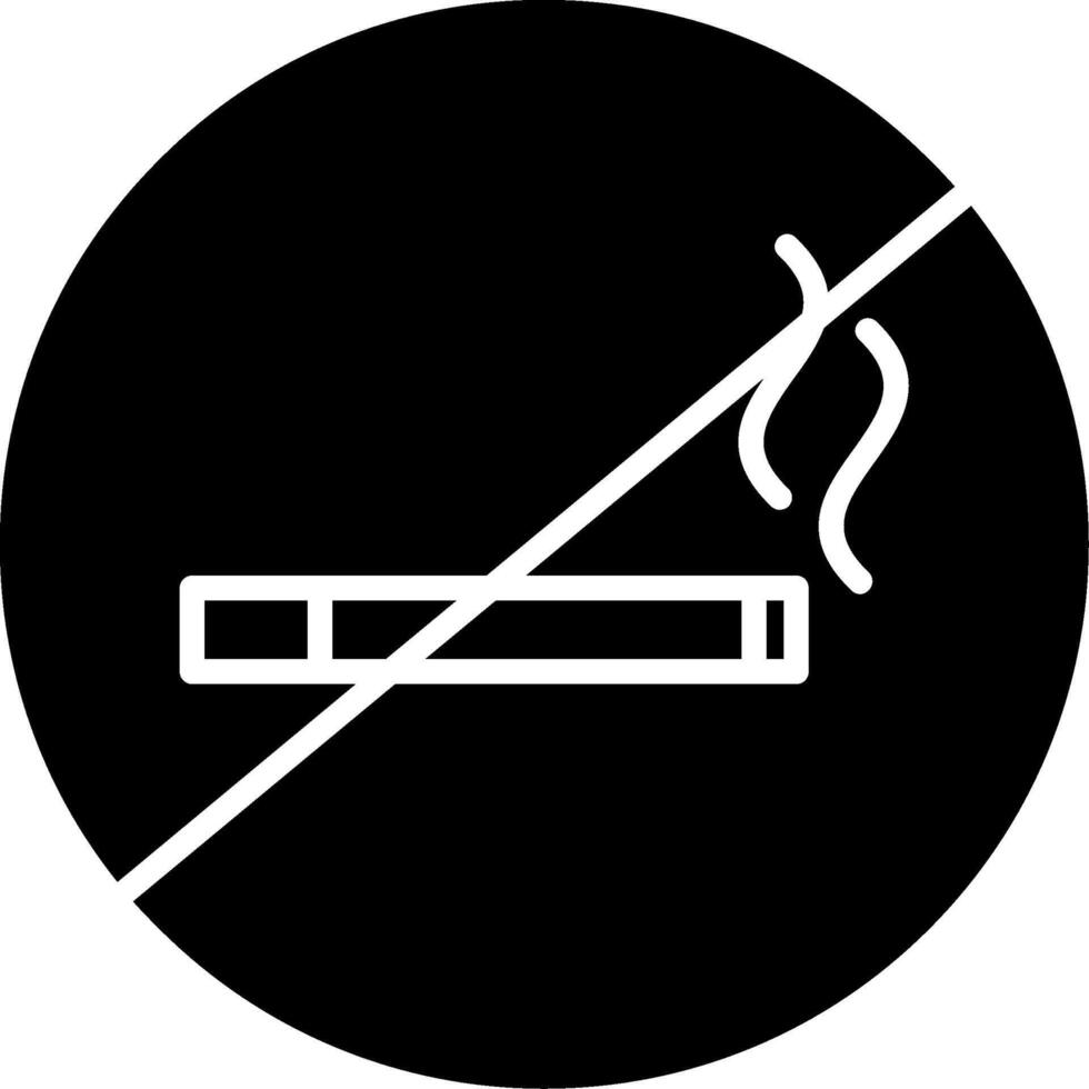 não fumar ícone de glifo vetor