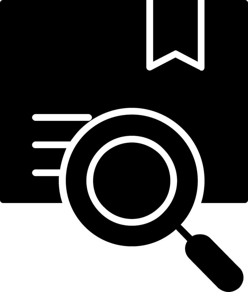 ícone de glifo de pacote vetor