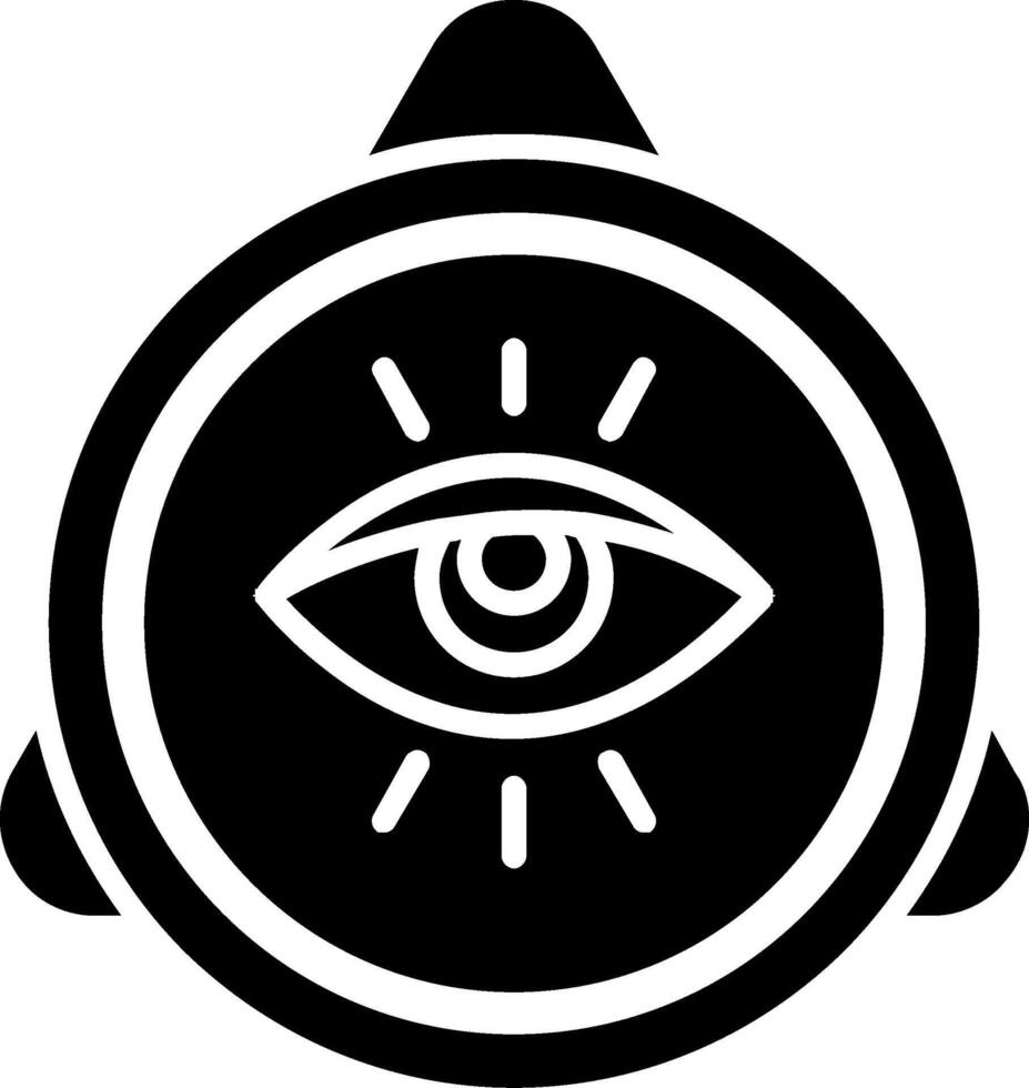 olho do providência glifo ícone vetor