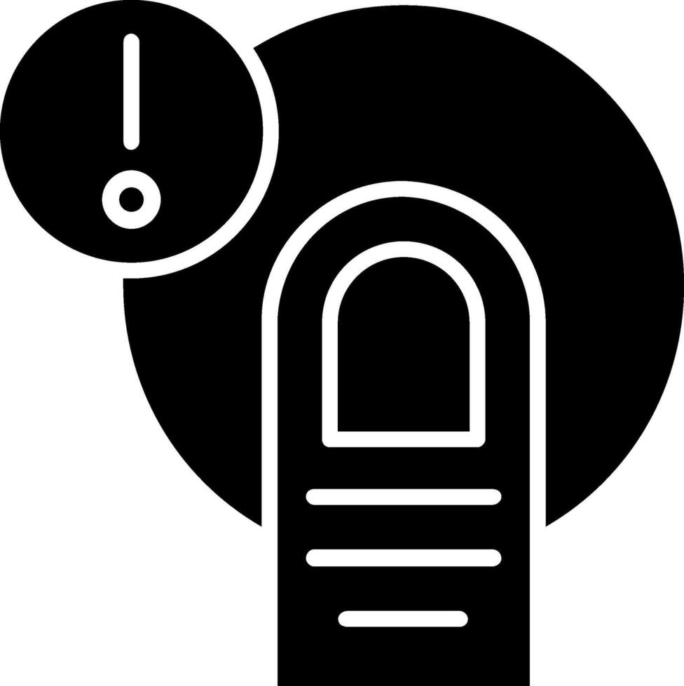 ícone de glifo de alerta vetor