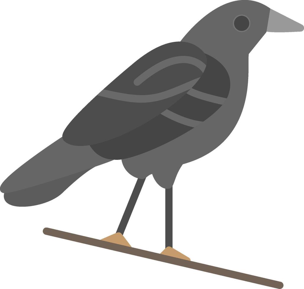 ícone plano de corvo vetor