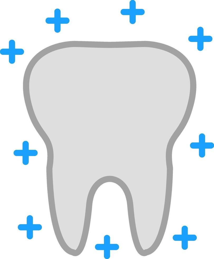 ícone plano de dente vetor