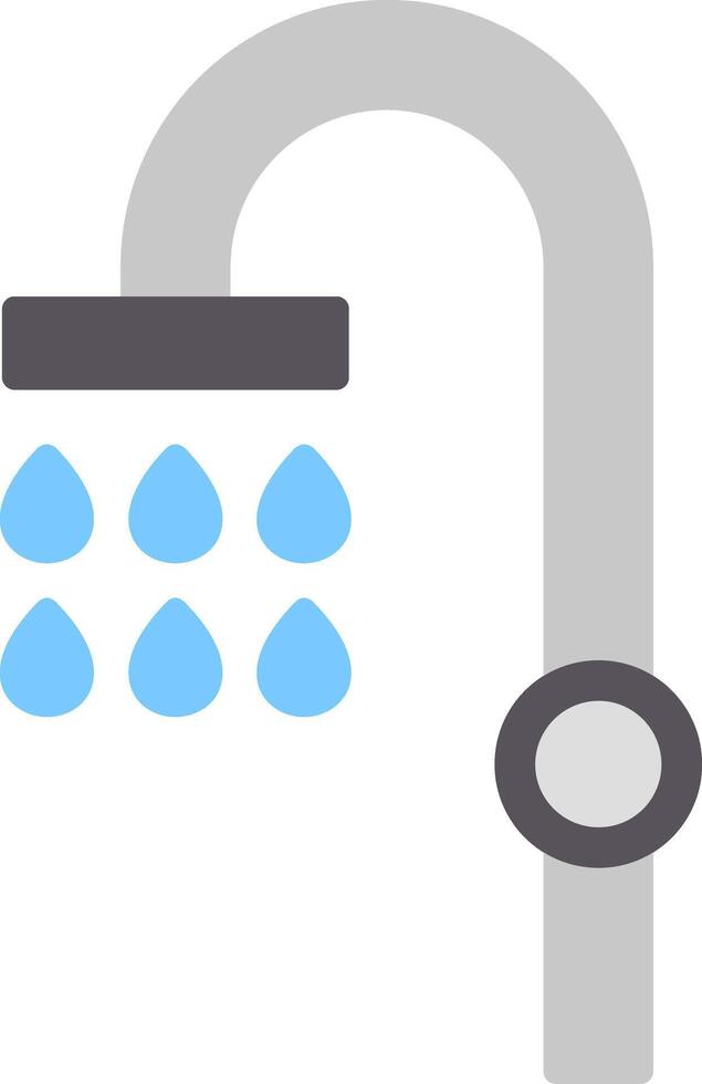 ícone plano de chuveiro vetor