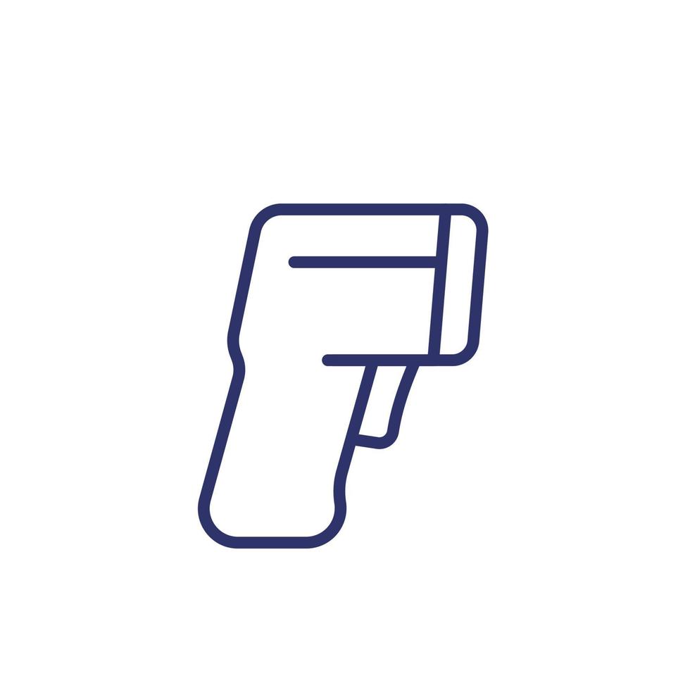 ícone de vetor de linha de arma de termômetro