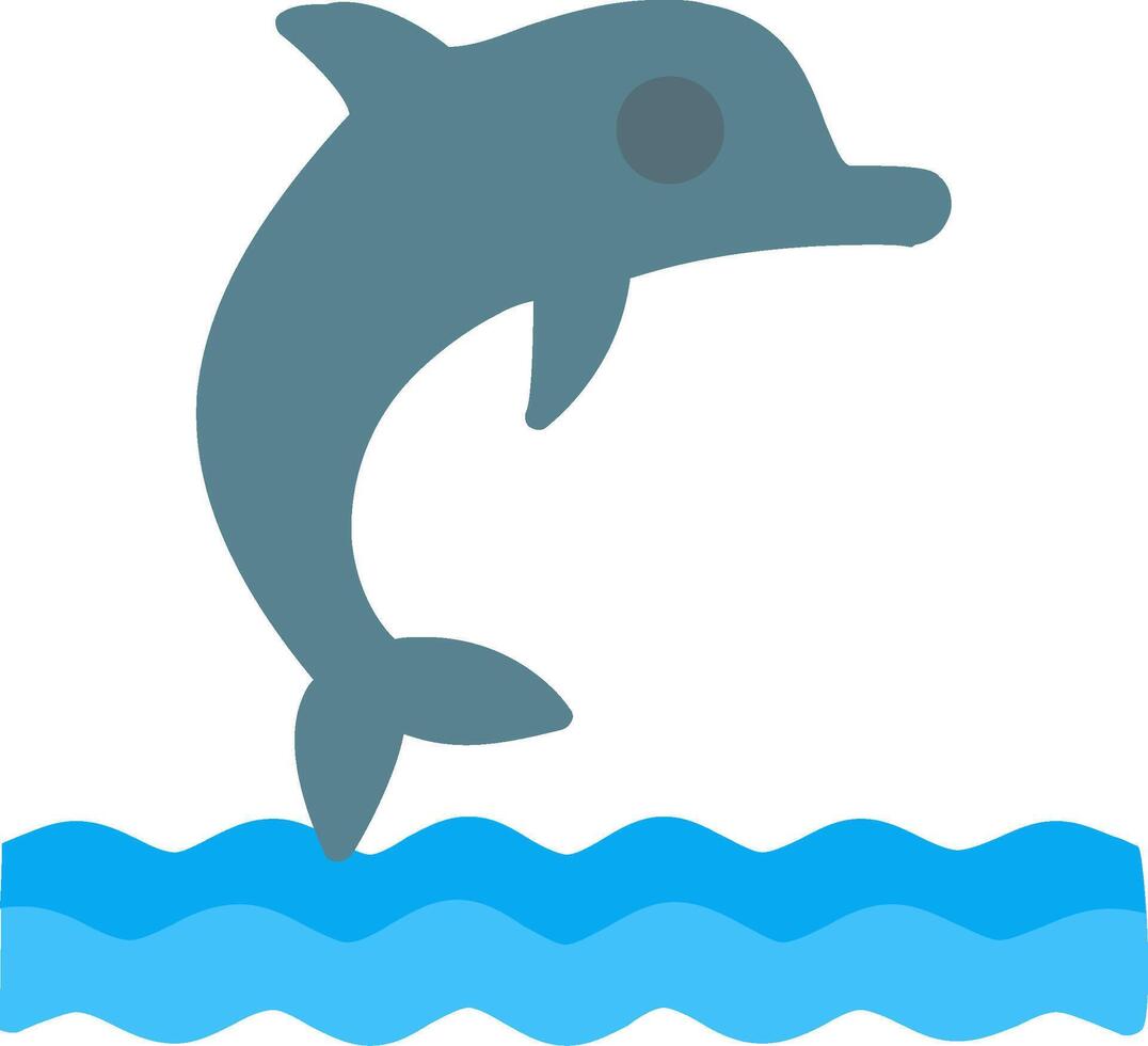 golfinho mostrar plano ícone vetor