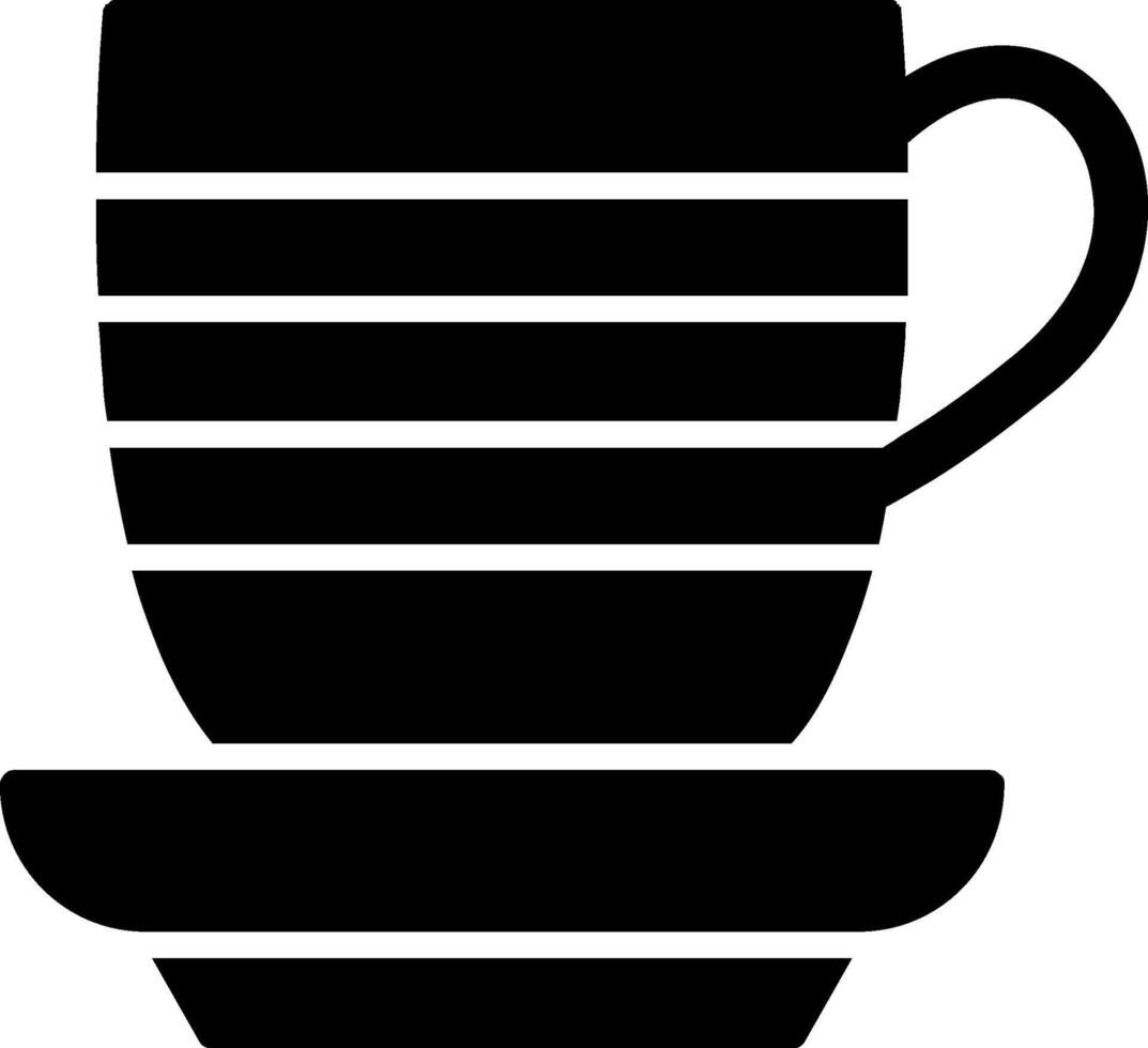 ícone de glifo da xícara vetor
