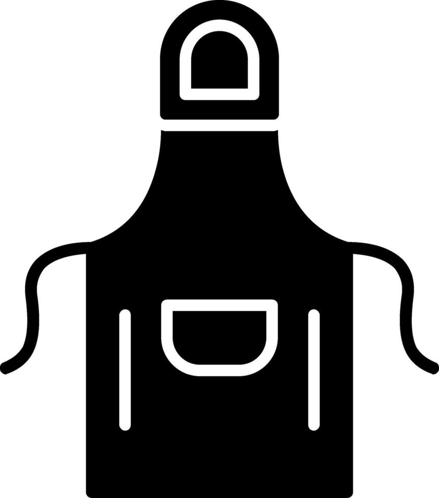 ícone de glifo de avental vetor