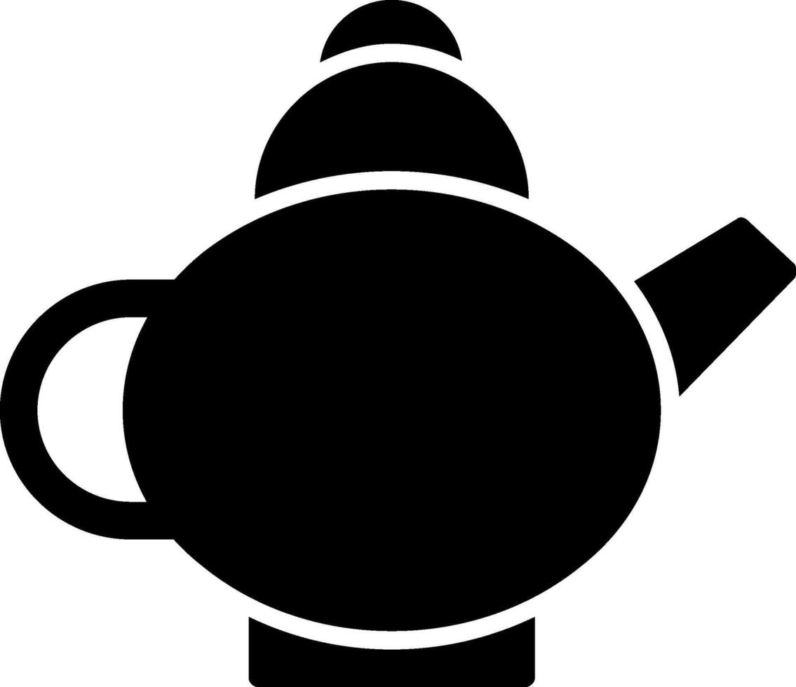 ícone de glifo do bule de chá vetor