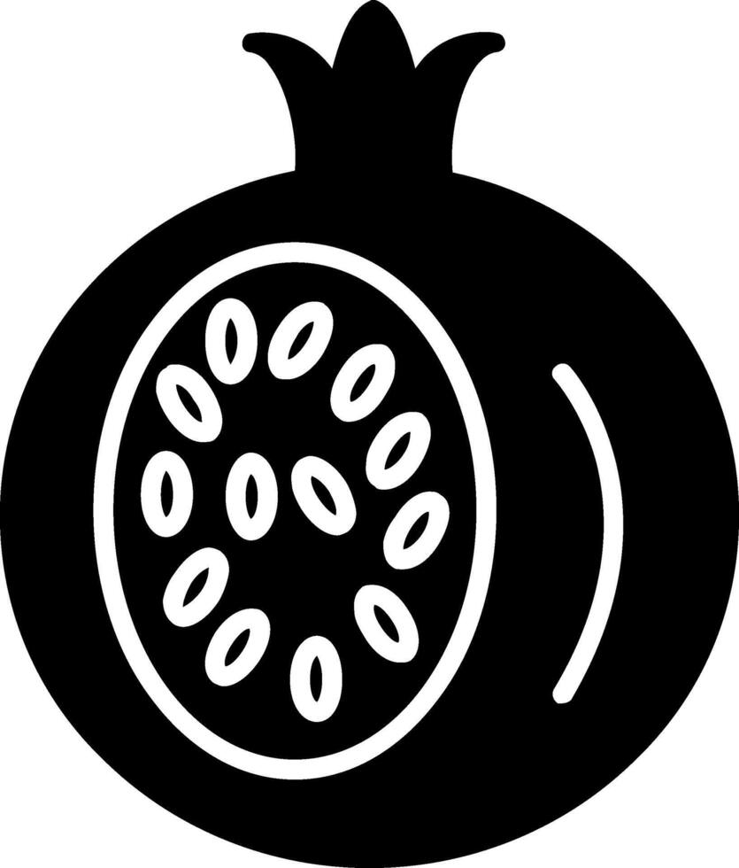ícone de glifo de romã vetor