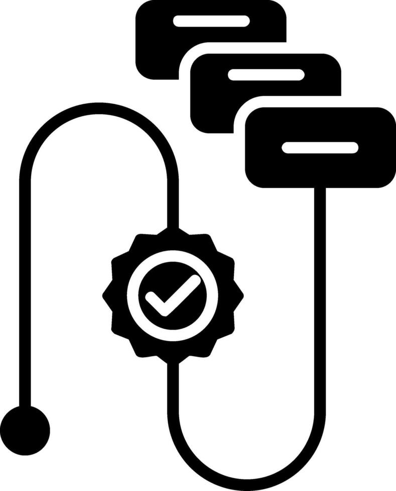 ícone de glifo de fluxo de trabalho vetor