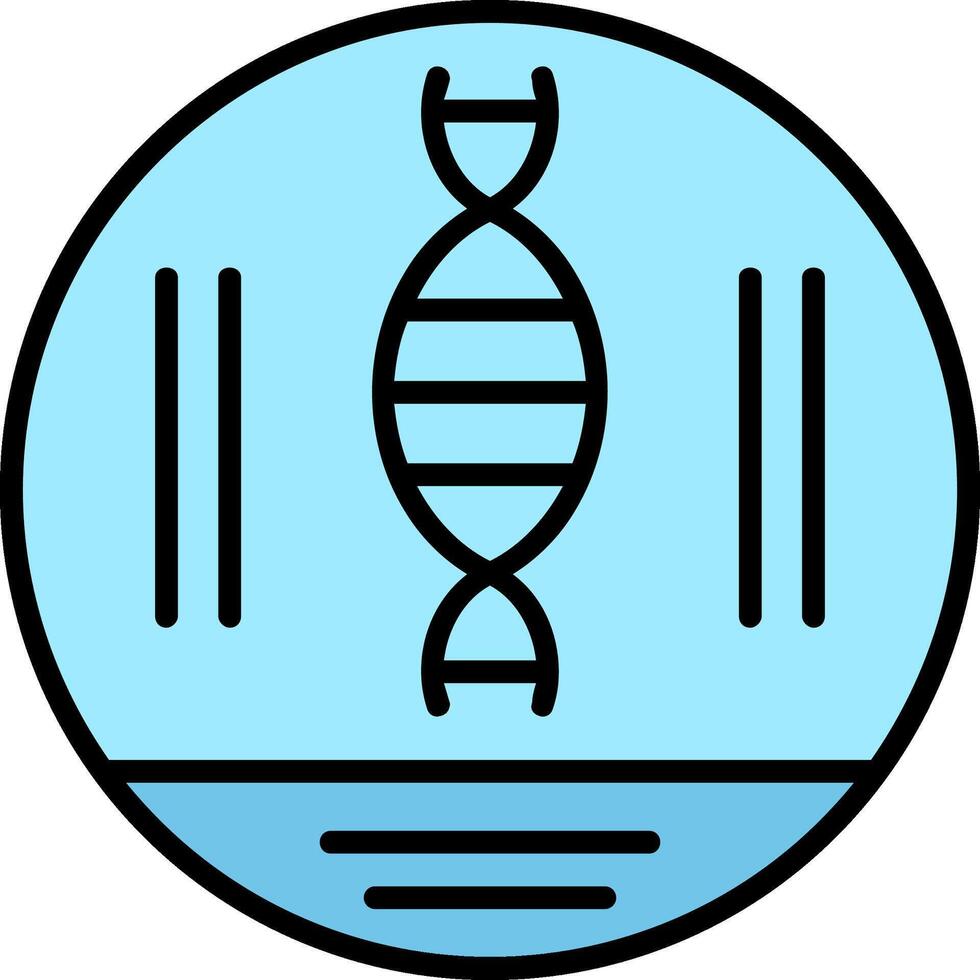 dna vertente linha preenchidas ícone vetor