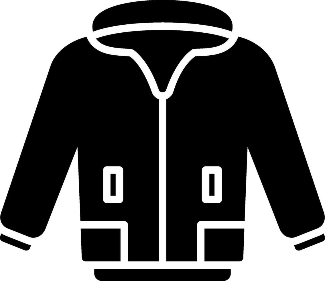 ícone de glifo de jaqueta vetor
